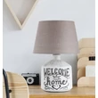 Petra vintage asztali "Welcome Home" lámpatest E14 Rábalux 4386