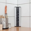 Delight beépíthető 4-es sarokelosztó USB csatlakozóval alumínium 20484