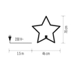 Emos Fa gyertyatartó dekoráció E14 izzó Star 48cm szürke beltéri ZY2216