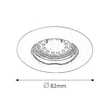 Rábalux Lite LED 3xGU10 3W fix króm beépíthető spotlámpa (3db/szett) 1047