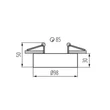 Kanlux Mini BORD mennyezeti lámpa fehér GU10 50W DLP-50-W 28782