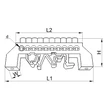 Tracon szigetelt nulla sín gyűjtősín kék 8x12mm 6P NPE-B8-6