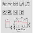 Tracon végálláskapcsoló 1xCO 15A/250V AC IP00 49mm rugószáras helyzetkapcsoló