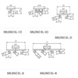 Kanlux MILENO EL-1O B-AG fali lámpa fekete-arany 1xGU10 29110