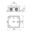 OBO A8 kötődoboz falon kívüli 75x75x36 mm IP55 2000016