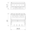 OBO Bettermann vezetékösszekötő 5-ös karos csatos kivitel 5x0,2-2,5mm2 2054458