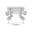 Merkur mennyezeti 4-es spot GU10 4X MAX 50W Rábalux 6008