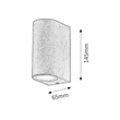 Chile kültéri fali lámpatest antik barna GU10 2x35W IP44 Rábalux 8019