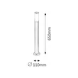 Inox torch kültéri talpas álló lámpatest E27 IP44 Rábalux 8264