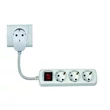GAO asztali hálózati hosszabító elosztó 3 + 1 -es kapcsolóval 2m vezetékkel power split 0012392114