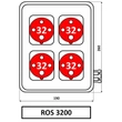 Ipari elosztótábla ROS 3200 IP44 SEZ