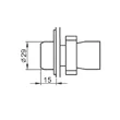 Elmark ipari nyomógomb piros IP65 EL 2-BP 42 NC 401043