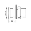 Elmark EL2-BS 545 beépíthető gombafejű nyomógomb vészgomb piros 1NC+1NO 401545