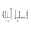 Elmark LED-es ipari nyomógomb piros 24V 6A EL 2-BW 3471 IP20 401474