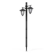Garden of eden LED-es szolár lámpa kandeláber 137 cm fekete hidegfehér 11404B