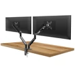 Monitor&TV tartókonzol dupla karos, teleszkópos asztallapra rögzíthető - 62 cm, 30