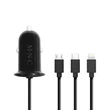 MNC Szivargyújtós adapter 4 az 1-ben + USB fekete 54920BK