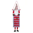 Fali adventi naptár kalendárium 3D skandináv manóval textil 100 x 28 cm 58964
