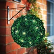 Garden of Eden Szolár bukszus felakasztható 25 cm 20 melegfehér LED 11359