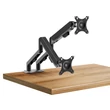 Monitor&TV tartókonzol dupla karos, teleszkópos asztallapra rögzíthető - 62 cm, 30" 39684