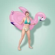 Bestway Felfújható matrac flamingó 153 x 143 cm 56406