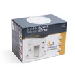 Delight Rejtett beépíthető elosztó süllyeszthető 4-es + vezeték nélküli töltés + 2xUSB + 2xType-C fehér 20434WH