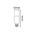 Rábalux LED izzó E27 T37 9W 820lm 4000K természetes fehér 1488