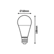 Rábalux LED izzó E27 A60 7W 560 lm 4000K természetes fehér 1466