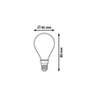 Rábalux LED izzó filament kisgömb E14 4W 2700K meleg fehér 1528