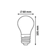 Rábalux LED izzó filament dimmelhető E27 A60 7,2W 2700K meleg fehér 1550