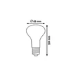 Rábalux LED izzó LED R64 E27 7W 630lm 4000K természetes fehér 1627