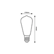 Rábalux LED izzó filament Smart E27 ST64 4W 300lm H14 1988
