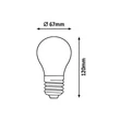 Rábalux LED izzó filament E27 A67 12W 1500lm 2700K meleg fehér 1994