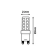 Rábalux LED izzó G9 8W 800lm 4000K természetes fehér 1997