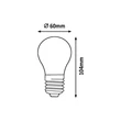 Rábalux LED izzó filament E27 A60 4W 280lm 2000K meleg fehér 1999