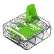 Wago GREEN 3-as oldható vezeték összekötő max. 4 mm2 221-423