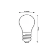 Rábalux LED izzó filament E27 G45 6W 870lm 2700K meleg fehér 2072