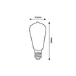 Rábalux LED izzó filament E27 ST64 10W 1200lm4000K természetes fehér 2087