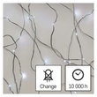 Emos LED karácsonyi nano fényfüzér beltéri ezüst 0,9m hideg fehér időzítővel IP20 D3AC06