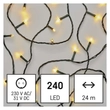 Emos LED karácsonyi fényfüzér kültéri és beltéri 24m meleg fehér időzítővel IP44 D4AW05