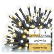 Emos LED villogó karácsonyi fényfüzér kültéri és beltéri 18m hideg és meleg fehér időzítővel IP44 D4AN03