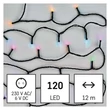 Emos GoSmart LED karácsonyi fényfüzér kültéri és beltéri 12m időzítővel RGB wi-fi IP44 D4ZR02