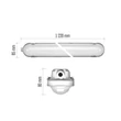 Emos Misty LED armatúra 35W 4000K természetes fehér 120cm por és páramentes lámpatest IP66 ZT1521