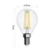 Emos filament LED izzó kisgömb E14 6W 810lm 2700K meleg fehér ZF1240