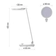Emos Charles LED asztali lámpa fehér 7,6W 550lm CCT IP20 Z7628W