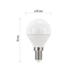 Emos LED izzó kisgömb E14 5W 2700K meleg fehér 470lm ZQ1220