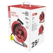 EMOS Kültéri kábeldob 25 m 4 aljzat fekete gumi 230V H05RR-F3G 3x2,5 mm2 P19625