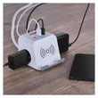 EMOS aszali hosszabbító kocka 2m 2 aljzat fehér 2×USB-A+1×USB-C+Qi H05VV-F3G 1,5 mm² P0222CQ
