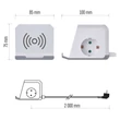 EMOS aszali hosszabbító kocka 2m 2 aljzat fehér 2×USB-A+1×USB-C+Qi H05VV-F3G 1,5 mm² P0222CQ