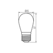 Kanlux LED ST45 E27 izzó filament 0,9W 8lm kék  ST45 kék színű fényforrás 26039